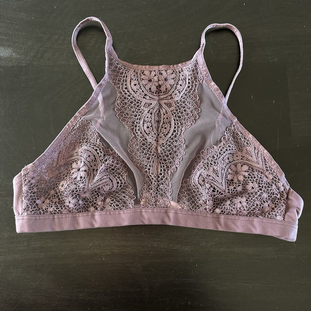 Victoria Secret‎ Body Wireless Unlined Halter Bralette Bra Size S #E2070 EUC
